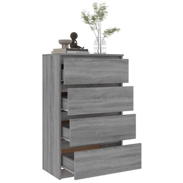vidaXL Συρταριέρα Γκρι Sonoma 60x35x98,5cm από Επεξεργασμένο Ξύλο 1 τεμ.