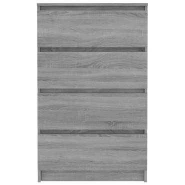 vidaXL Συρταριέρα Γκρι Sonoma 60x35x98,5cm από Επεξεργασμένο Ξύλο 1 τεμ.