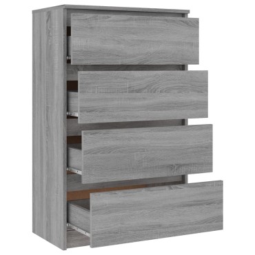 vidaXL Συρταριέρα Γκρι Sonoma 60x35x98,5cm από Επεξεργασμένο Ξύλο 1 τεμ.