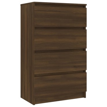 vidaXL Συρταριέρα Καφέ Δρυς 60x35x98,5cm από Επεξεργασμένο Ξύλο 1 τεμ.