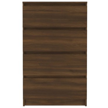 vidaXL Συρταριέρα Καφέ Δρυς 60x35x98,5cm από Επεξεργασμένο Ξύλο 1 τεμ.