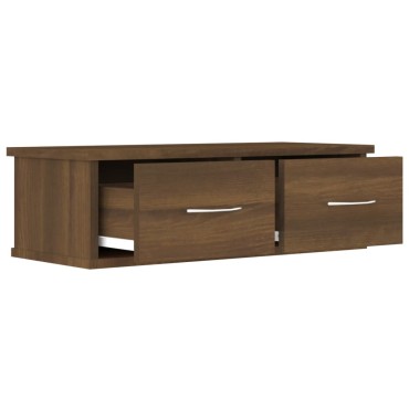vidaXL Ντουλάπι Τοίχου Καφέ Δρυς 60x26x18,5cm Επεξεργασμένο Ξύλο 1 τεμ.