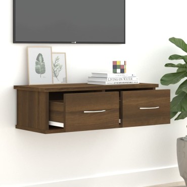 vidaXL Ντουλάπι Τοίχου Καφέ Δρυς 60x26x18,5cm Επεξεργασμένο Ξύλο 1 τεμ.