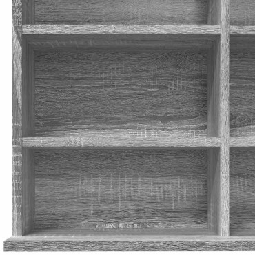 vidaXL Έπιπλο για CD Γκρι Sonoma 102x23x177,5cm Επεξεργασμένο Ξύλο 1 τεμ.
