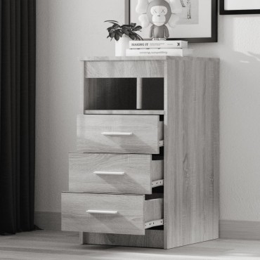 vidaXL Συρταριέρα Γκρι Sonoma 40x50x76cm από Επεξεργασμένο Ξύλο 1 τεμ.