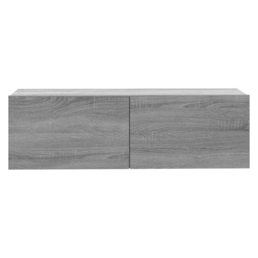 vidaXL Έπιπλο Τηλεόρασης Τοίχου Γκρι Sonoma 100x30x30cm Επεξερ. Ξύλο