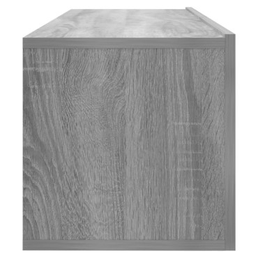 vidaXL Έπιπλο Τηλεόρασης Τοίχου Γκρι Sonoma 100x30x30cm Επεξερ. Ξύλο