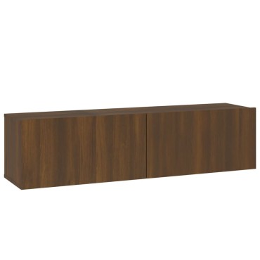 vidaXL Έπιπλο Τηλεόρασης Τοίχου Καφέ Δρυς 120x30x30cm Επεξεργα. Ξύλο