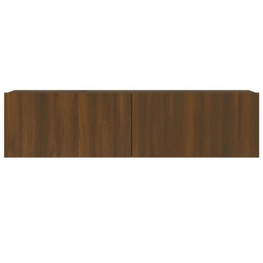 vidaXL Έπιπλο Τηλεόρασης Τοίχου Καφέ Δρυς 120x30x30cm Επεξεργα. Ξύλο