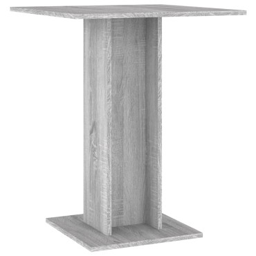 vidaXL Τραπέζι Bistro Γκρι Sonoma 60x60x75cm από Επεξεργασμένο Ξύλο 1 τεμ.