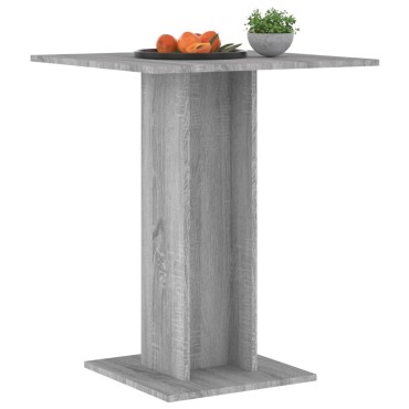 vidaXL Τραπέζι Bistro Γκρι Sonoma 60x60x75cm από Επεξεργασμένο Ξύλο 1 τεμ.
