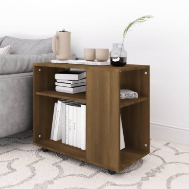 vidaXL Τραπέζι Βοηθητικό Καφέ Δρυς 70x35x55cm Επεξεργασμένο Ξύλο 1 τεμ.