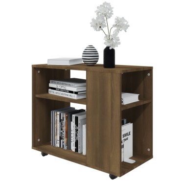 vidaXL Τραπέζι Βοηθητικό Καφέ Δρυς 70x35x55cm Επεξεργασμένο Ξύλο 1 τεμ.