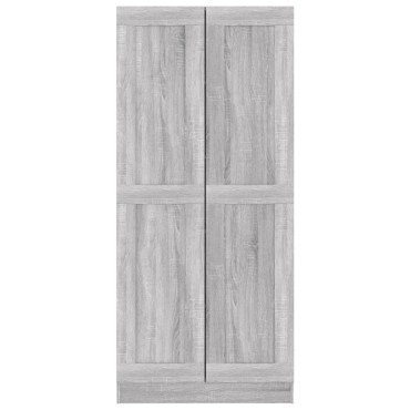 vidaXL Βιβλιοθήκη Γκρι Sonoma 82,5x30,5x185,5cm Επεξεργασμένο Ξύλο 1 τεμ.