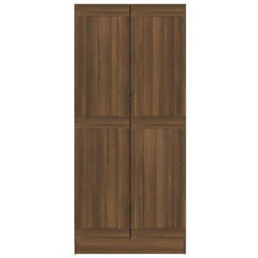 vidaXL Βιβλιοθήκη Καφέ Δρυς 82,5x30,5x185,5cm Επεξεργασμένο Ξύλο 1 τεμ.
