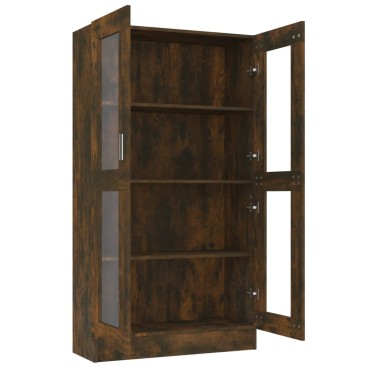 vidaXL Βιτρίνα Καπνιστή Δρυς 82,5x30,5x150cm από Επεξεργασμένο Ξύλο 1 τεμ.
