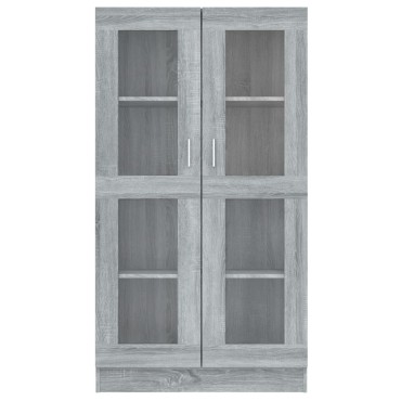 vidaXL Βιτρίνα Γκρι Sonoma 82,5x30,5x150cm Επεξεργασμένο Ξύλο 1 τεμ.