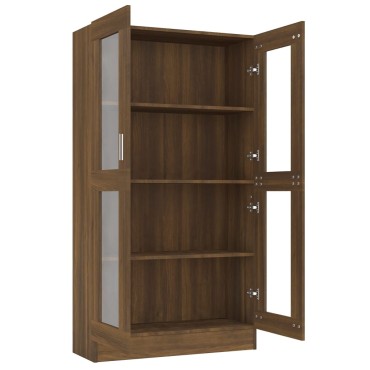 vidaXL Βιτρίνα Καφέ Δρυς 82,5x30,5x150cm από Επεξεργασμένο Ξύλο 1 τεμ.
