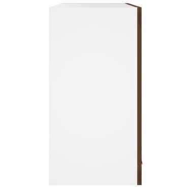 vidaXL Κρεμαστό Ντουλάπι Lyon Γυάλινο Καφέ Δρυς 60x31x60cm 1 τεμ.