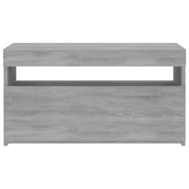 vidaXL Έπιπλο Τηλεόρασης με LED Γκρι Sonoma 75x35x40cm
