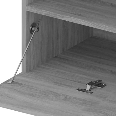 vidaXL Έπιπλο Τηλεόρασης με LED 2 τεμ. Γκρι Sonoma 75x35x40cm