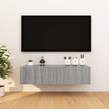 vidaXL Έπιπλα Τηλεόρασης Επιτοίχια 4 τεμ. Γκρι Sonoma 30,5x30x30cm