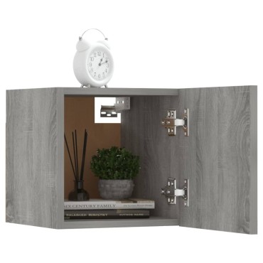 vidaXL Έπιπλα Τηλεόρασης Επιτοίχια 4 τεμ. Γκρι Sonoma 30,5x30x30cm