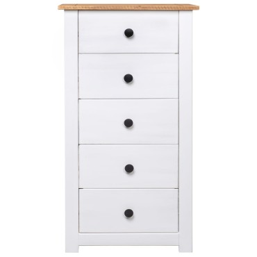 vidaXL Μπουφές Λευκός 46x40x89cm από Ξύλο Πεύκου Σειρά Panama 1 τεμ.