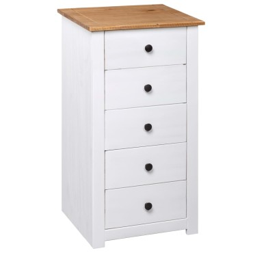 vidaXL Μπουφές Λευκός 46x40x89cm από Ξύλο Πεύκου Σειρά Panama 1 τεμ.