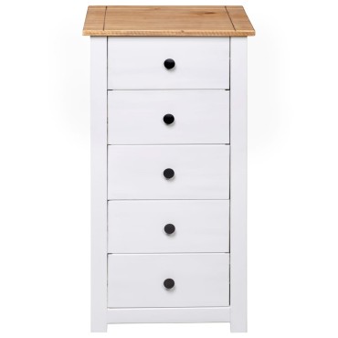 vidaXL Μπουφές Λευκός 46x40x89cm από Ξύλο Πεύκου Σειρά Panama 1 τεμ.