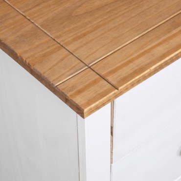 vidaXL Μπουφές Λευκός 46x40x89cm από Ξύλο Πεύκου Σειρά Panama 1 τεμ.