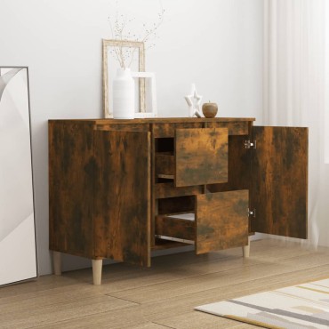 vidaXL Μπουφές Καπνιστή Δρυς 101x35x70cm Επεξεργασμένο Ξύλο 1 τεμ.