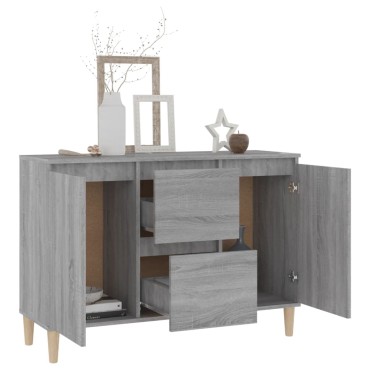 vidaXL Μπουφές Γκρι Sonoma 101x35x70cm από Επεξεργασμένο Ξύλο 1 τεμ.