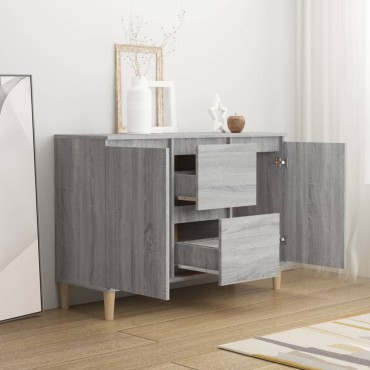 vidaXL Μπουφές Γκρι Sonoma 101x35x70cm από Επεξεργασμένο Ξύλο 1 τεμ.