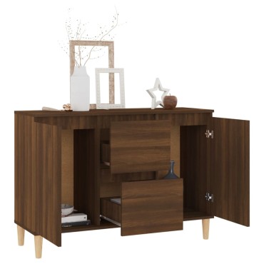 vidaXL Μπουφές Καφέ Δρυς 101x35x70cm από Επεξεργασμένο Ξύλο 1 τεμ.