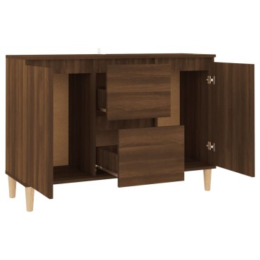 vidaXL Μπουφές Καφέ Δρυς 101x35x70cm από Επεξεργασμένο Ξύλο 1 τεμ.