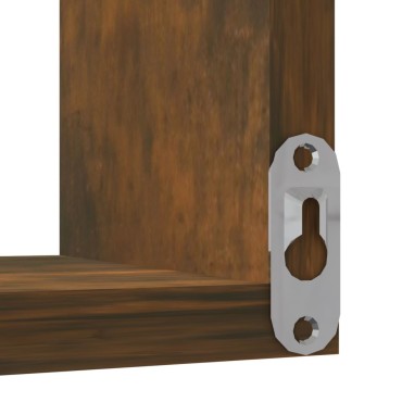 vidaXL Γωνιακή Ραφιέρα Τοίχου Καπνιστή Δρυς 40x40x50cm Επεξεργ. Ξύλο 1 τεμ.