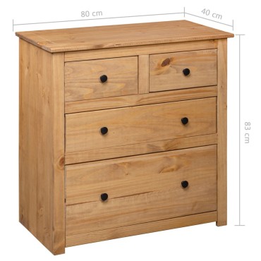 vidaXL Μπουφές 80x40x83cm από Ξύλο Πεύκου Σειρά Panama 1 τεμ.