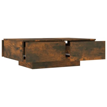 vidaXL Τραπεζάκι Σαλονιού Καπνιστή Δρυς 90x60x31cm Επεξεργασμένο Ξύλο 1 τεμ.