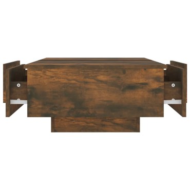 vidaXL Τραπεζάκι Σαλονιού Καπνιστή Δρυς 90x60x31cm Επεξεργασμένο Ξύλο 1 τεμ.