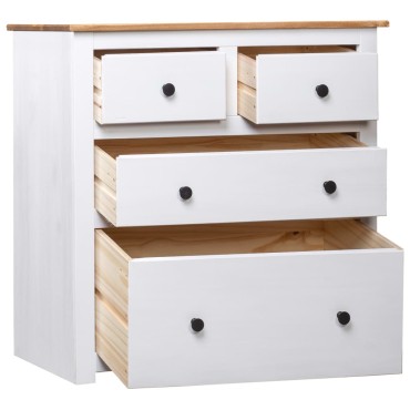 vidaXL Μπουφές Λευκός 80x40x83cm από Ξύλο Πεύκου Σειρά Panama 1 τεμ.