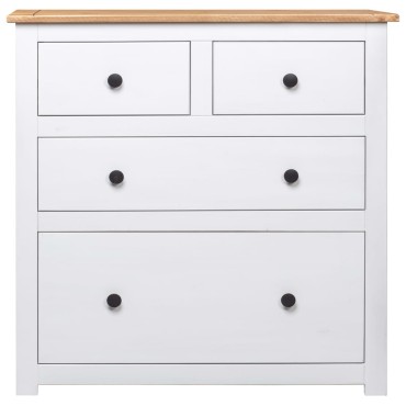 vidaXL Μπουφές Λευκός 80x40x83cm από Ξύλο Πεύκου Σειρά Panama 1 τεμ.