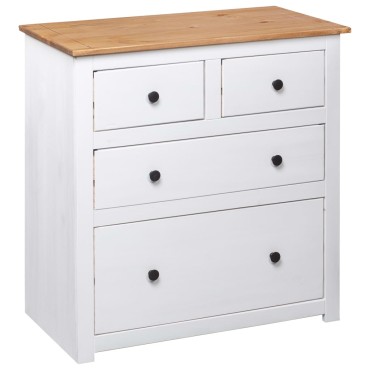 vidaXL Μπουφές Λευκός 80x40x83cm από Ξύλο Πεύκου Σειρά Panama 1 τεμ.