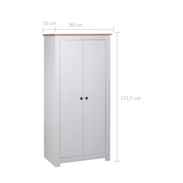 vidaXL Ντουλάπα 80x50x171,5cm από Μασίφ Ξύλο Πεύκου Σειρά Panama 1 τεμ.