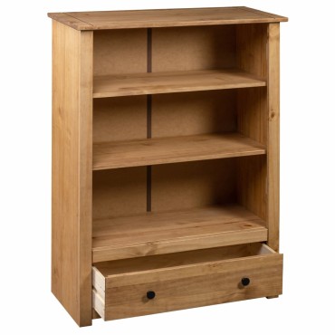 vidaXL Βιβλιοθήκη 80x35x110cm Μασίφ Ξύλο Πεύκου Σειρά Panama 1 τεμ.