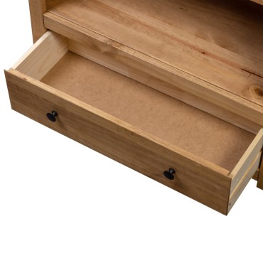 vidaXL Βιβλιοθήκη 80x35x110cm Μασίφ Ξύλο Πεύκου Σειρά Panama 1 τεμ.