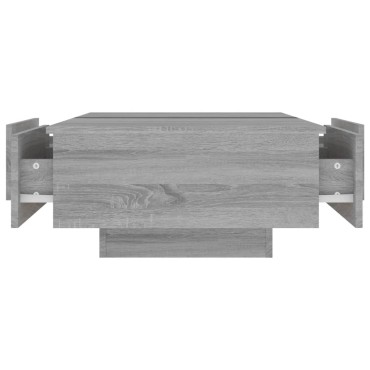 vidaXL Τραπεζάκι Σαλονιού Γκρι Sonoma 90x60x31cm Επεξεργασμένο Ξύλο 1 τεμ.