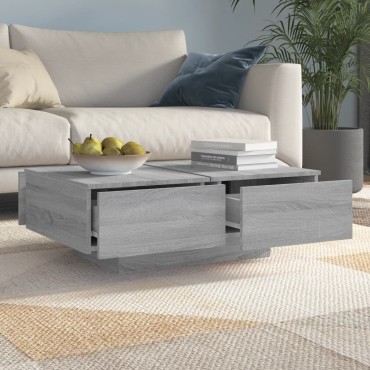 vidaXL Τραπεζάκι Σαλονιού Γκρι Sonoma 90x60x31cm Επεξεργασμένο Ξύλο 1 τεμ.