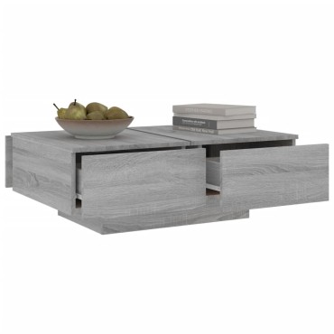 vidaXL Τραπεζάκι Σαλονιού Γκρι Sonoma 90x60x31cm Επεξεργασμένο Ξύλο 1 τεμ.