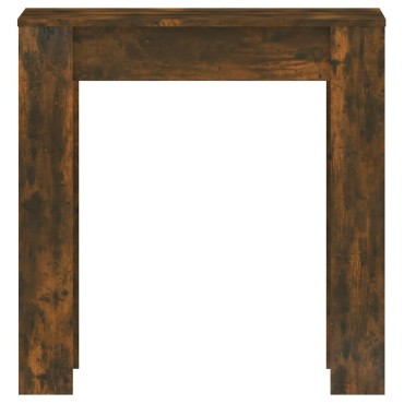 vidaXL Τραπεζαρία Καπνιστή Δρυς 140x74,5x76cm από Επεξεργασμένο Ξύλο 1 τεμ.